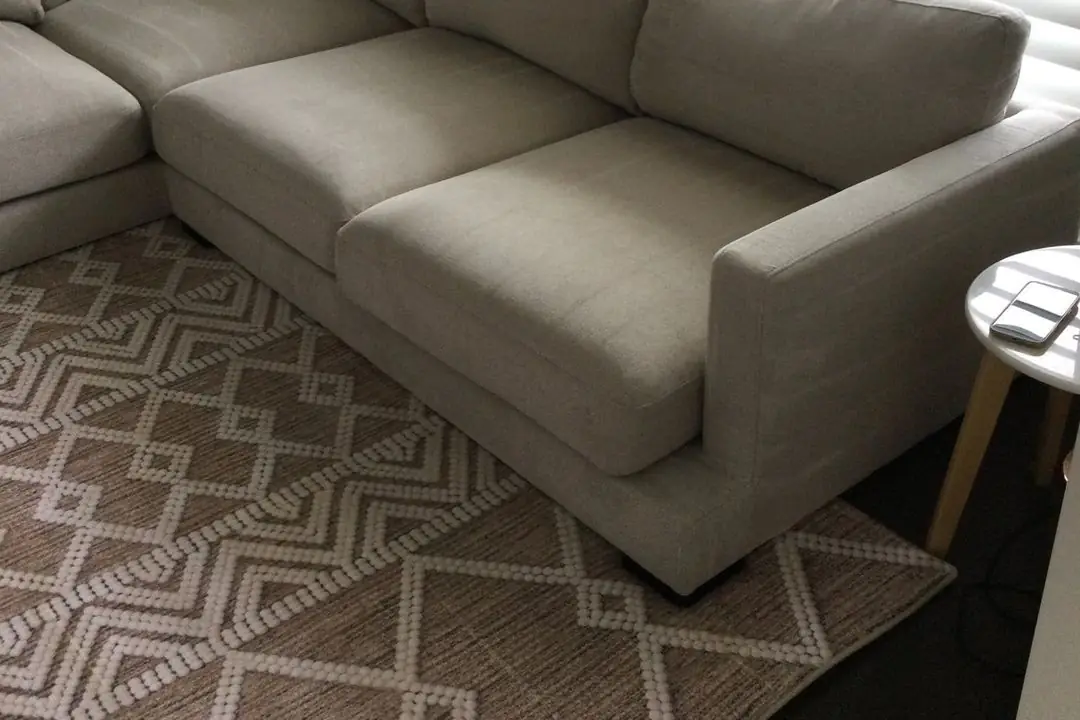 Modular couch and rug cleaned in Charlemont