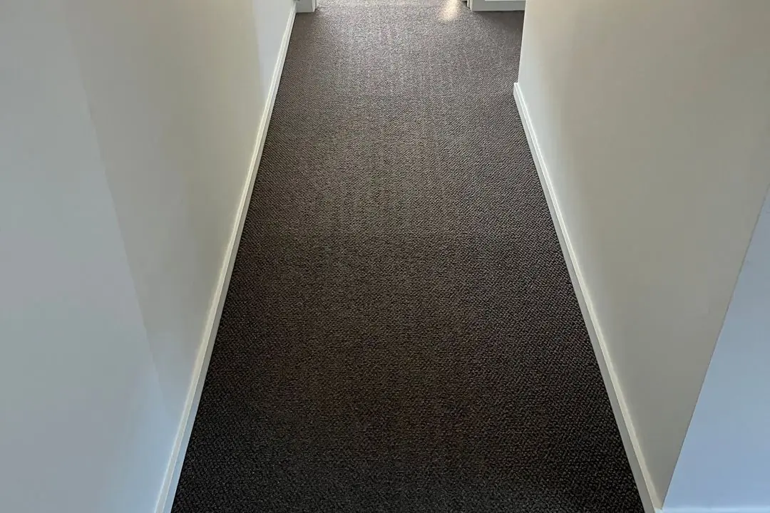 Hallway carpet after a professional clean in Mount Duneed